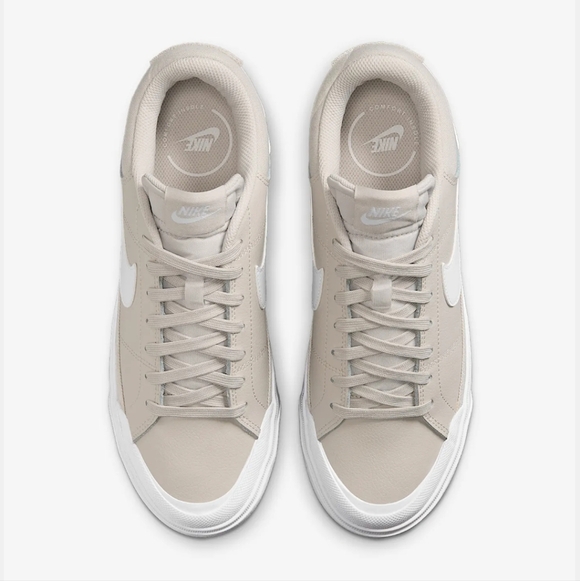 Women's Bling Nike Court Legacy Lift Brown Sneakers made with Crystals Custom - Picture 4 of 6